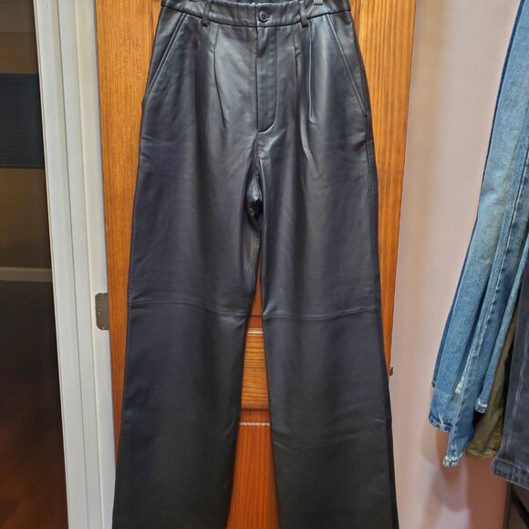 NWT Reformation X Veda Elliott Leather Pant, Size 6 - Picture 2 of 10